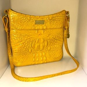Brahmin mustard yellow crossbody purse